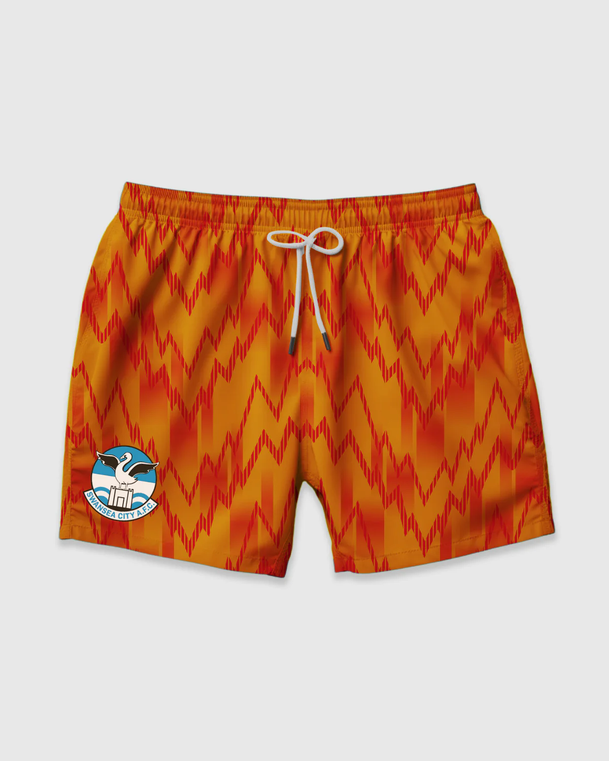 Adult Retro Swim Shorts - Orange