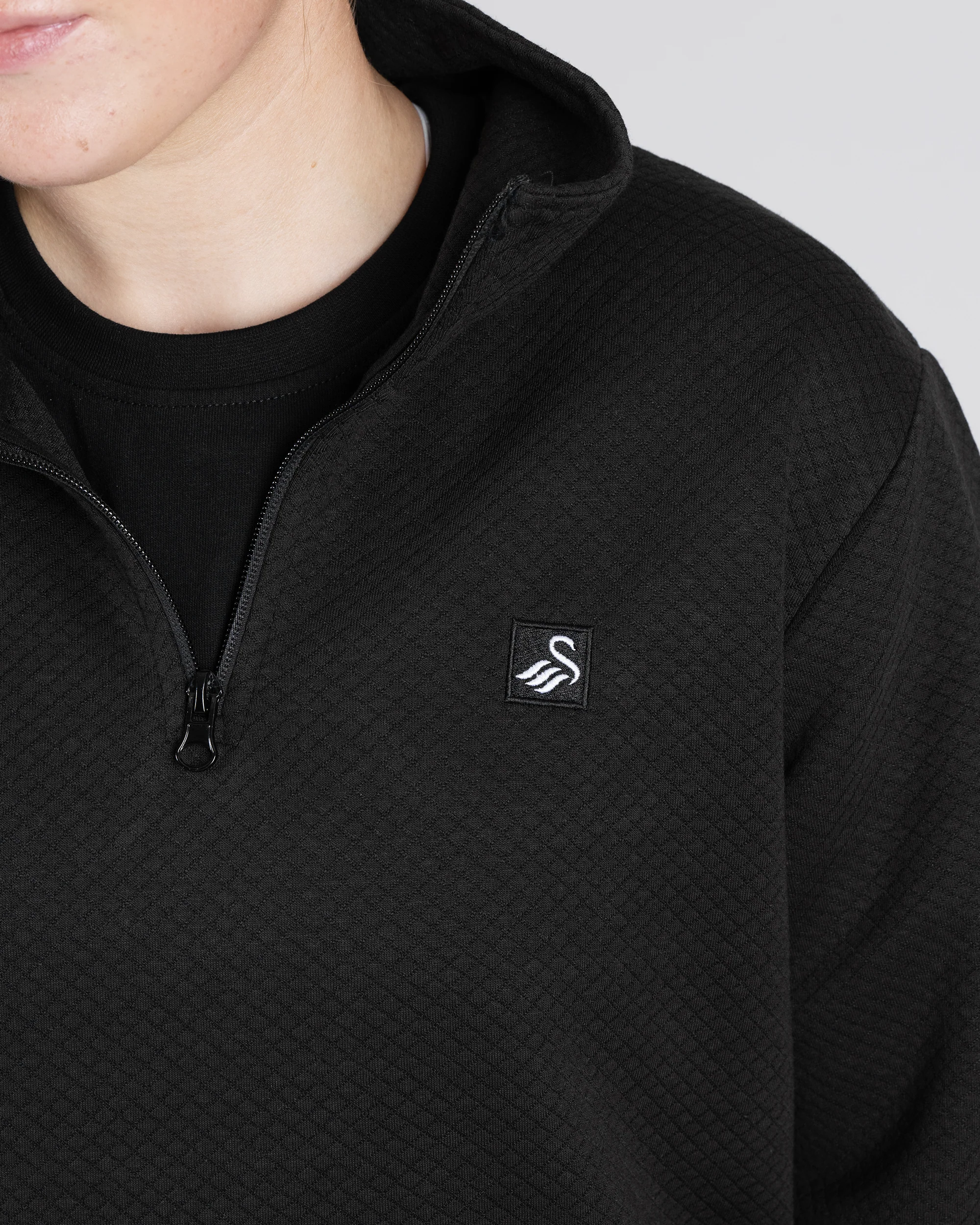 Adult Woodlake 1/4 Zip - Black - Image 4