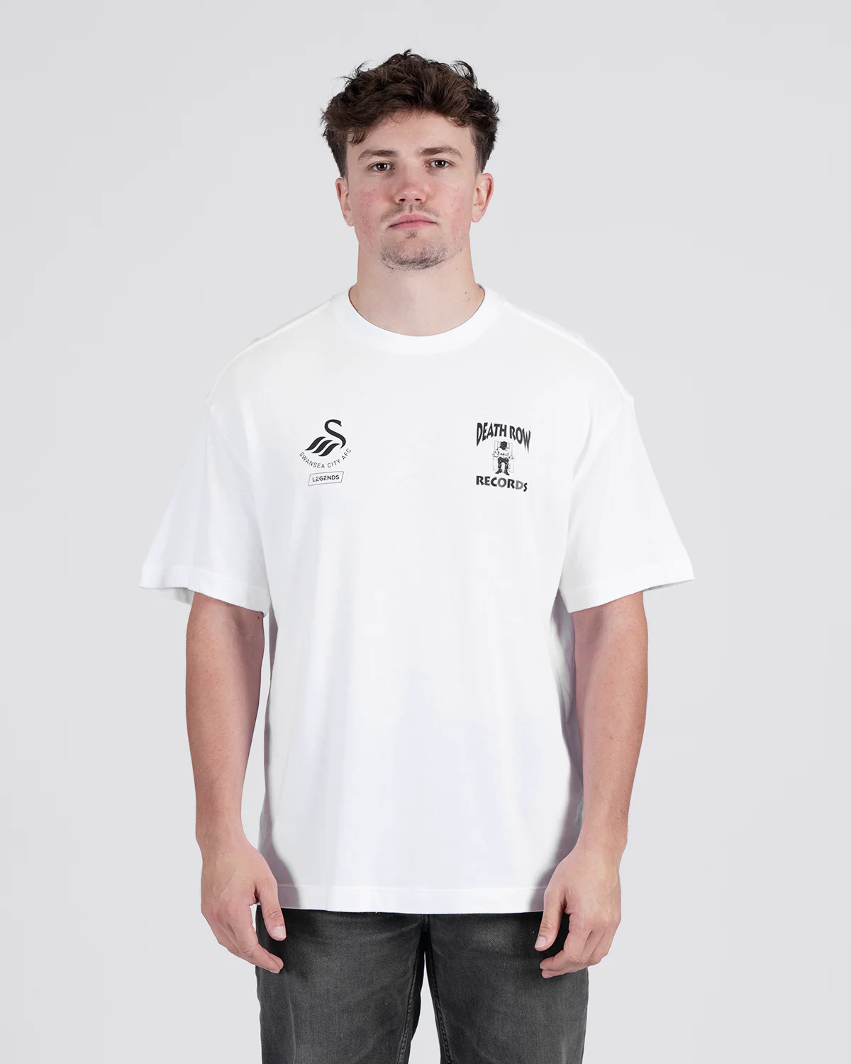 Legends x Death Row Oversized T-Shirt - White - Image 3