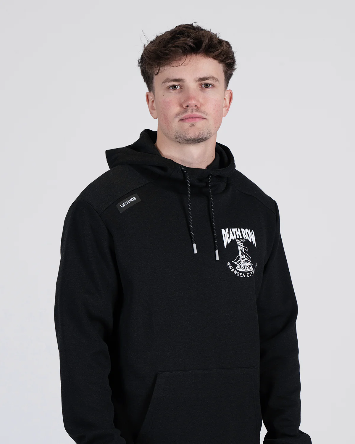 Legends x Death Row Tech Hoodie - Heather Black - Image 4