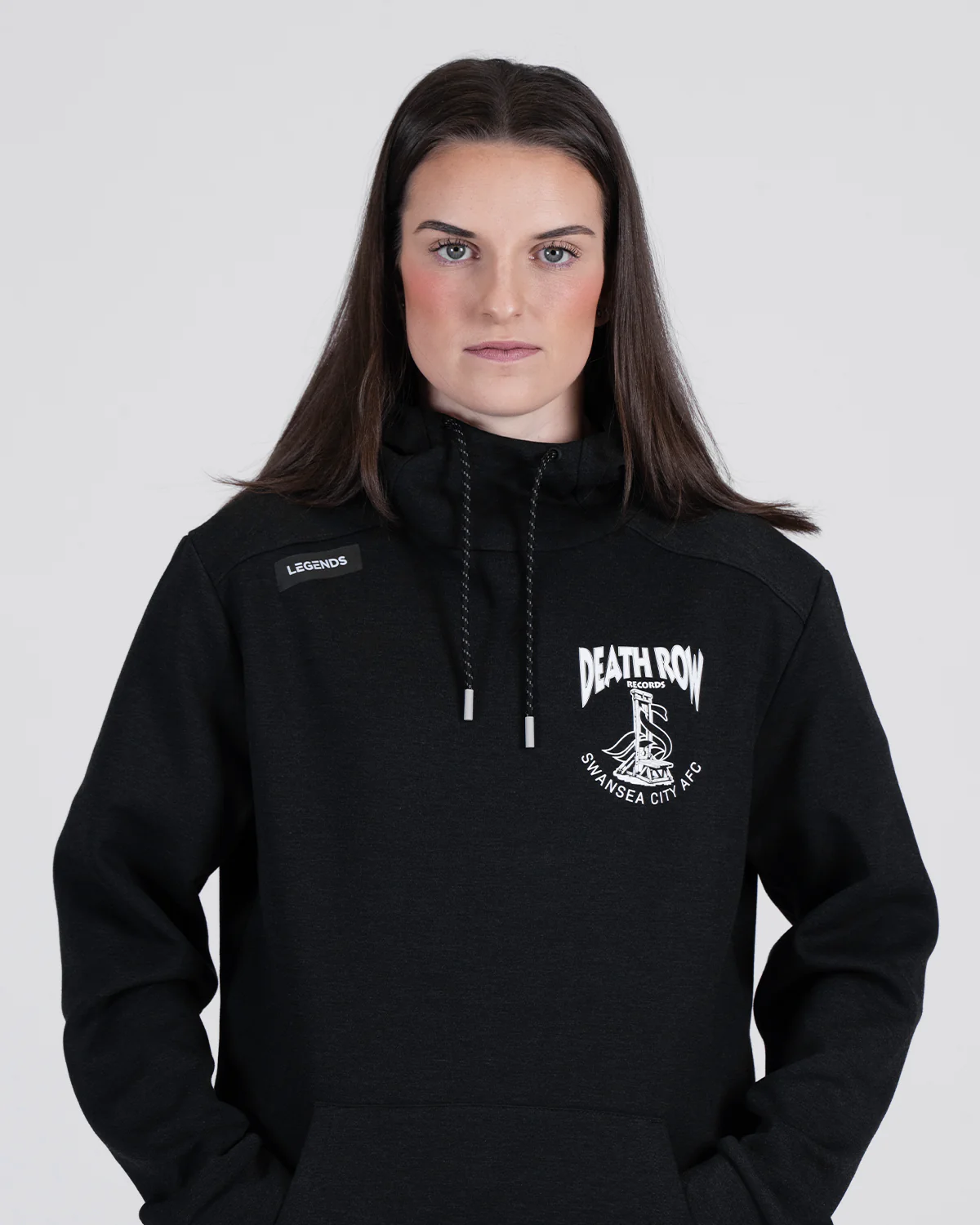 Legends x Death Row Tech Hoodie - Heather Black - Image 8