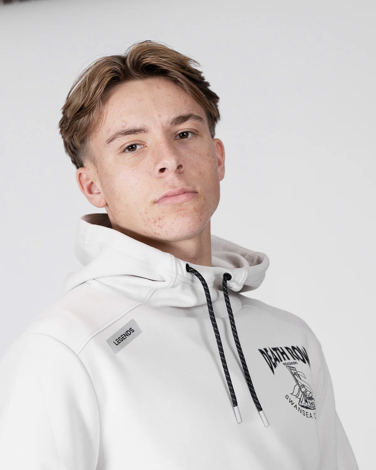 Legends X Death Row Tech Hoodie - Stone - Image 2