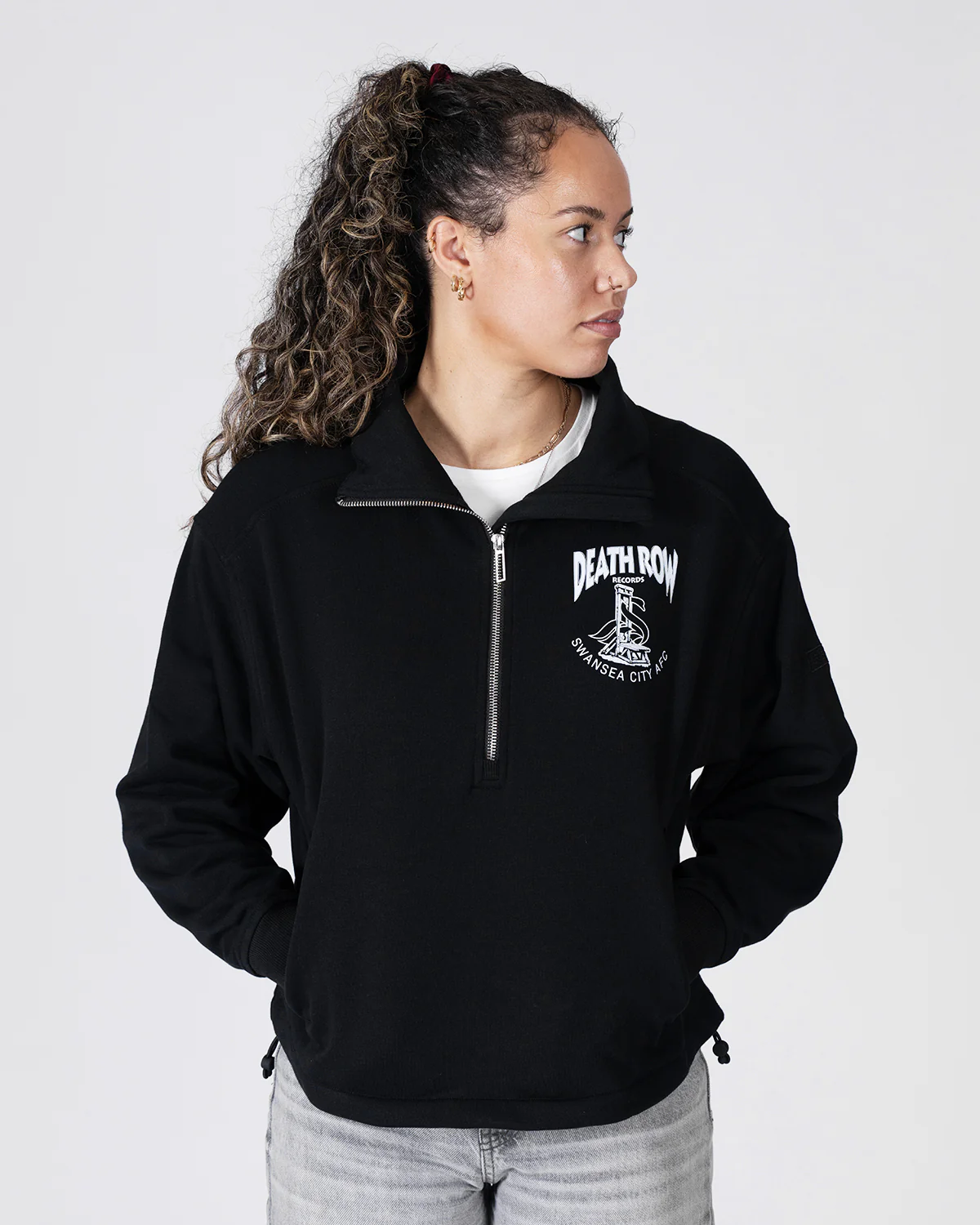 Legends x Death Row Womens Hoodie - Onyx - Image 4