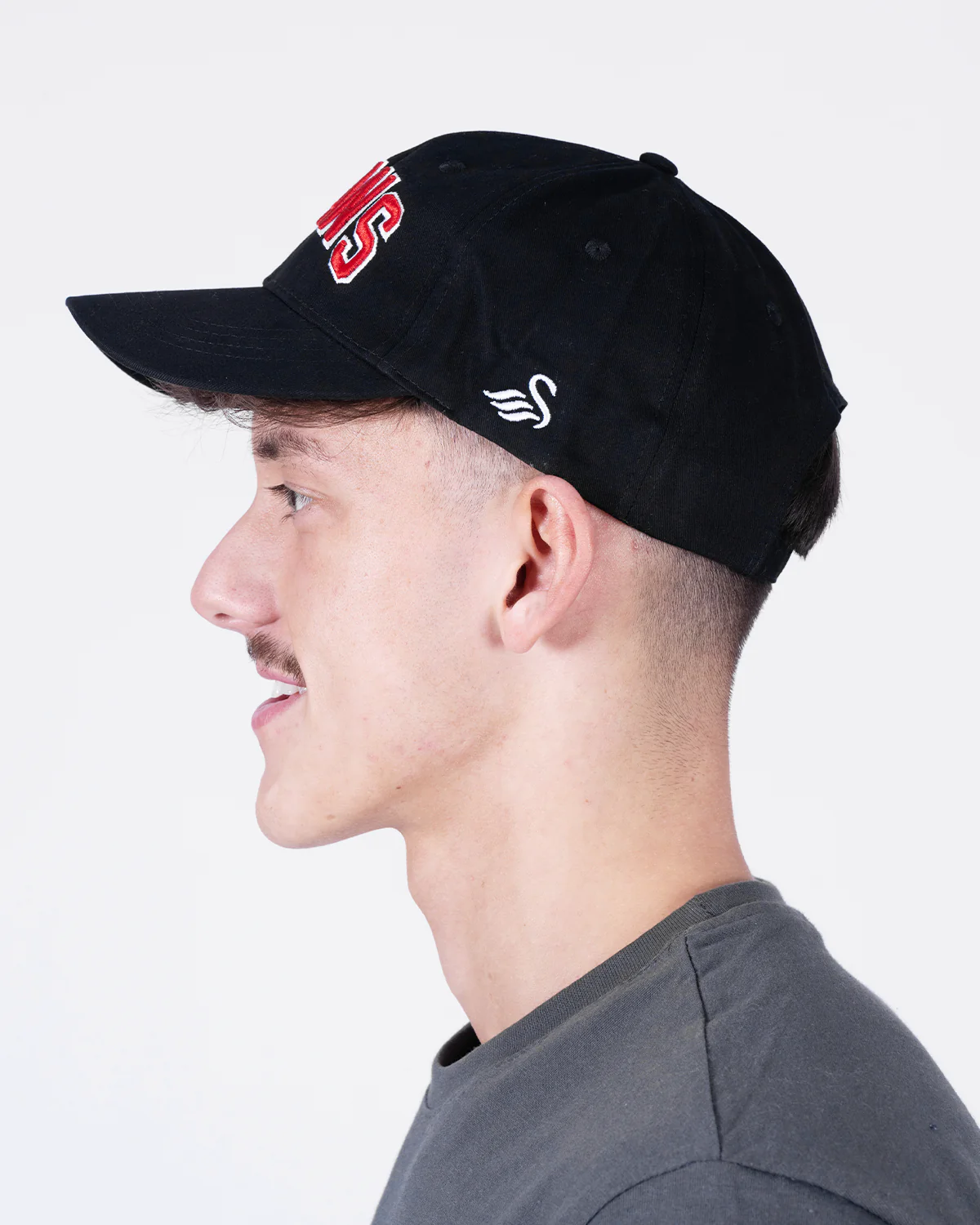 Swans College Cap - Black/Red - Image 3