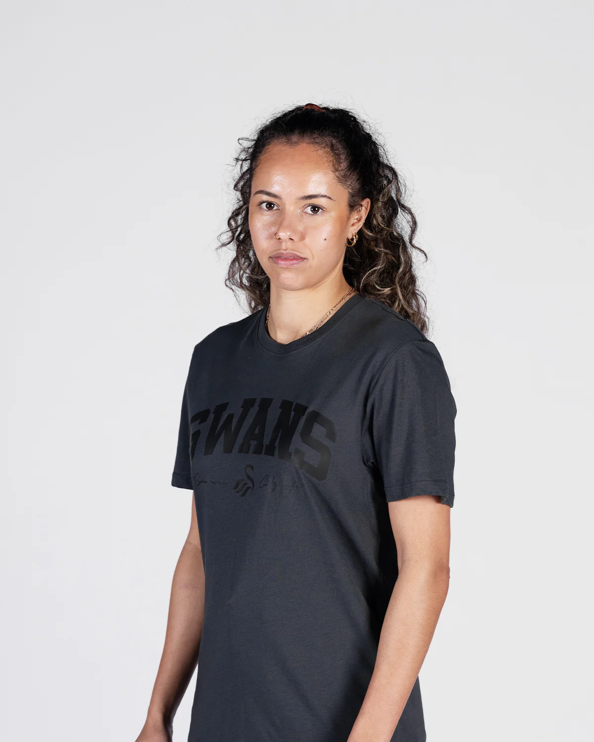 Adult Swans College T-Shirt - Carbon