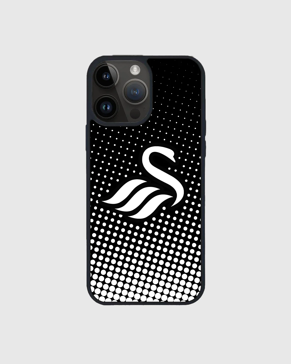 Swans Halftone Black Phone Case