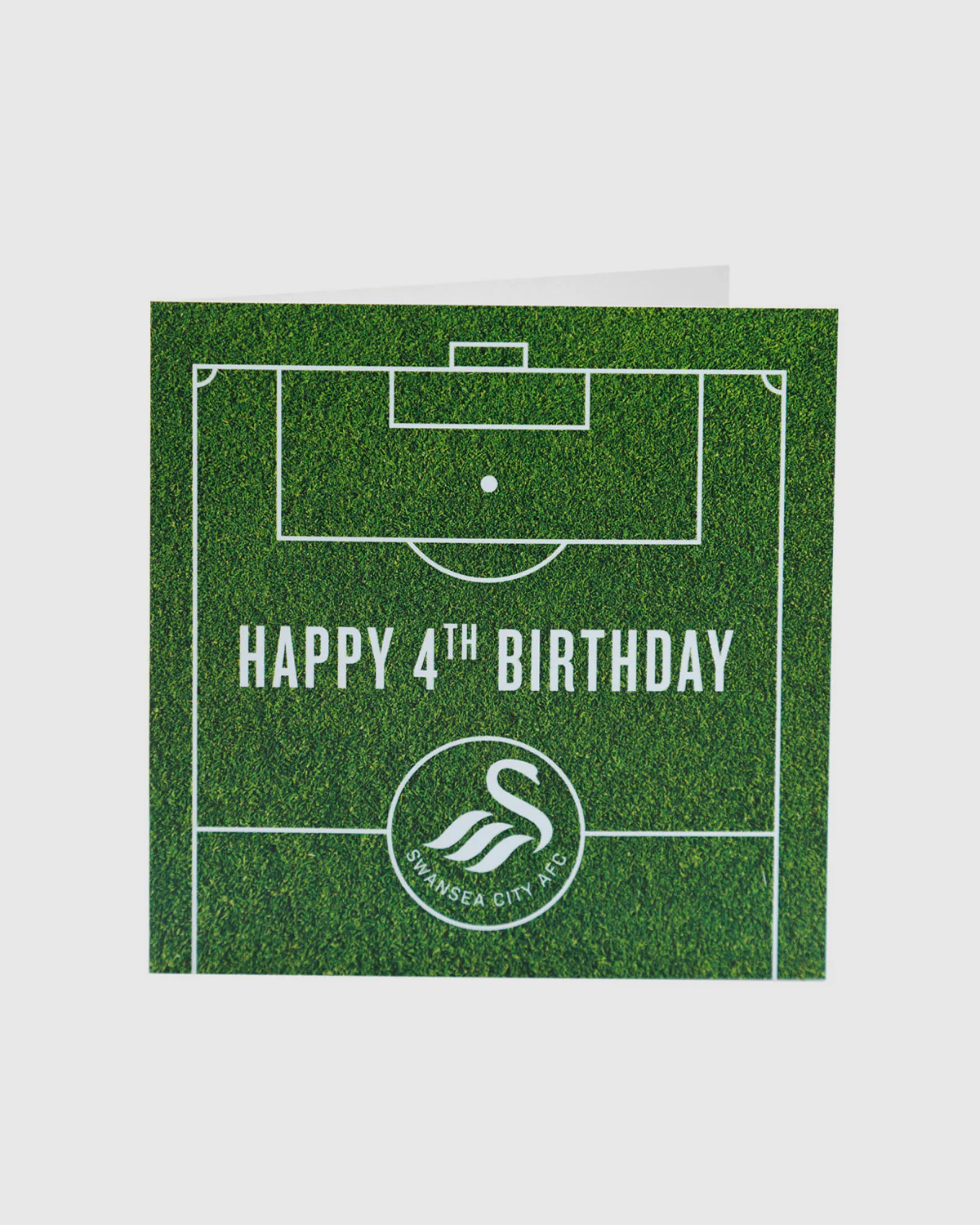 Swans Happy 4th Birthday Card